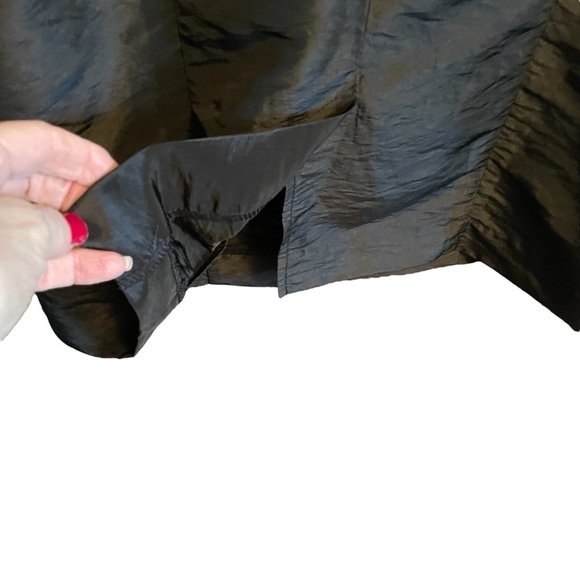 Jacob Little Black Dress-Yoke Neckline-Zip Back-Matte Satin Look-Size 9/10 - Picture 6 of 10